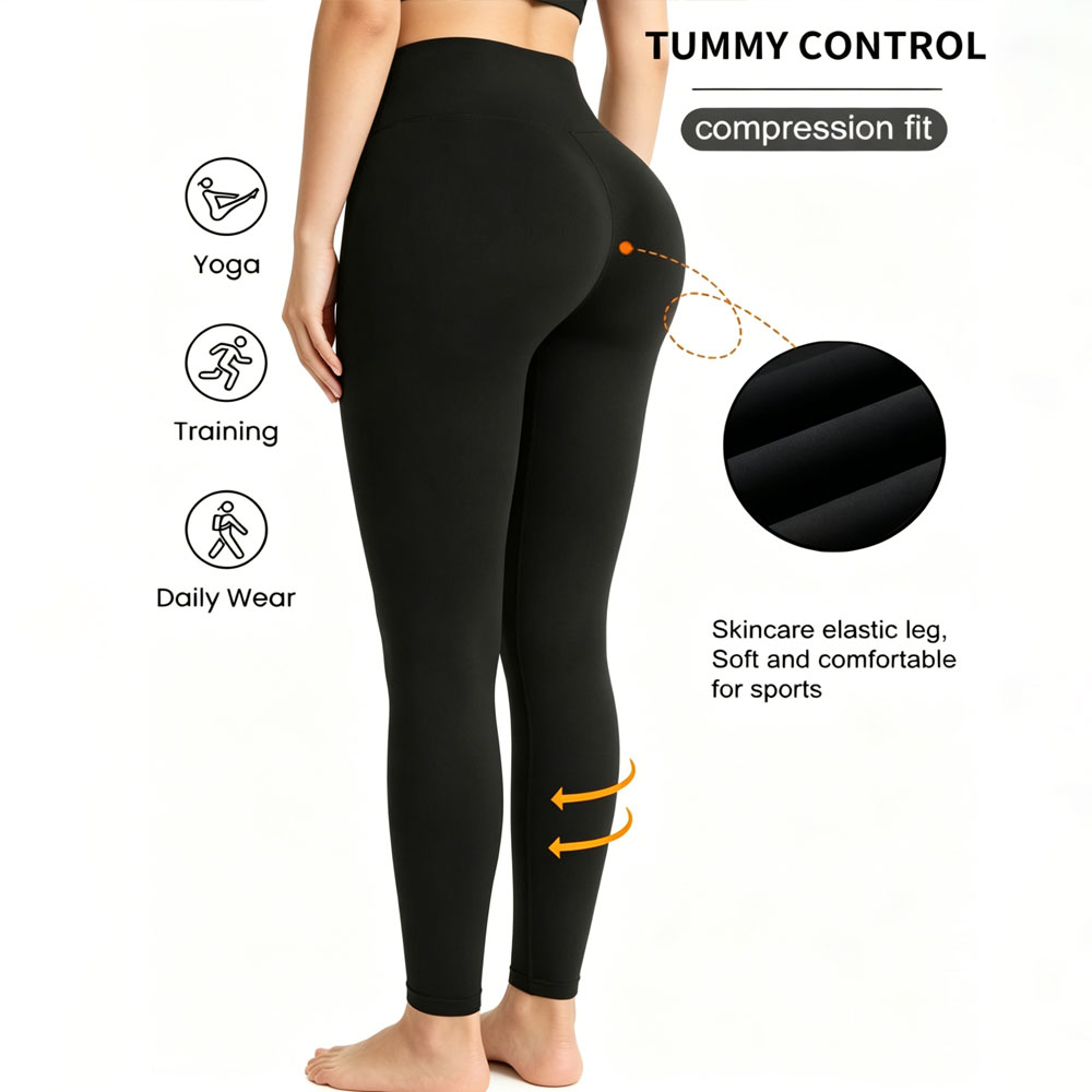 Pilates Yoga Stretching - Dames High Stretch Zachte Sportleggings Peach