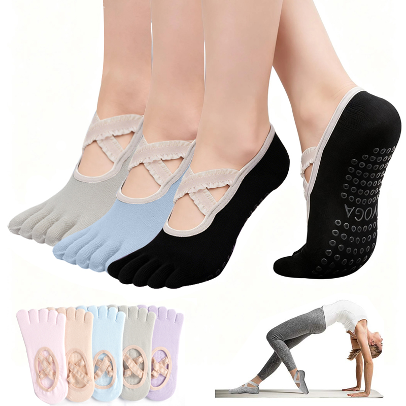 Medias Para Pilates Y Yoga - Dames antislip pilates sokken dames kanten