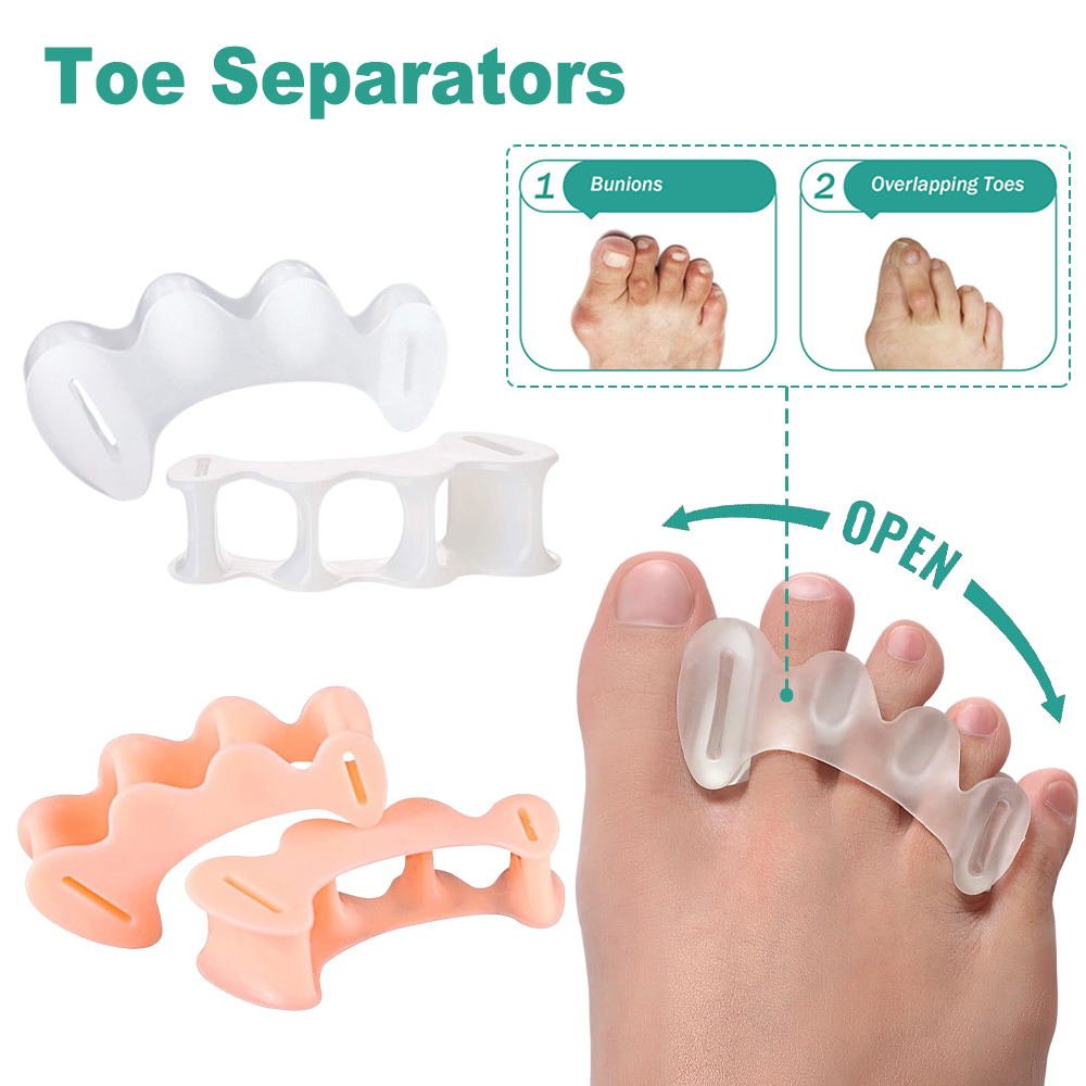 Toe Separator Silicon - 1 Paar Gel Harde Siliconen Teen