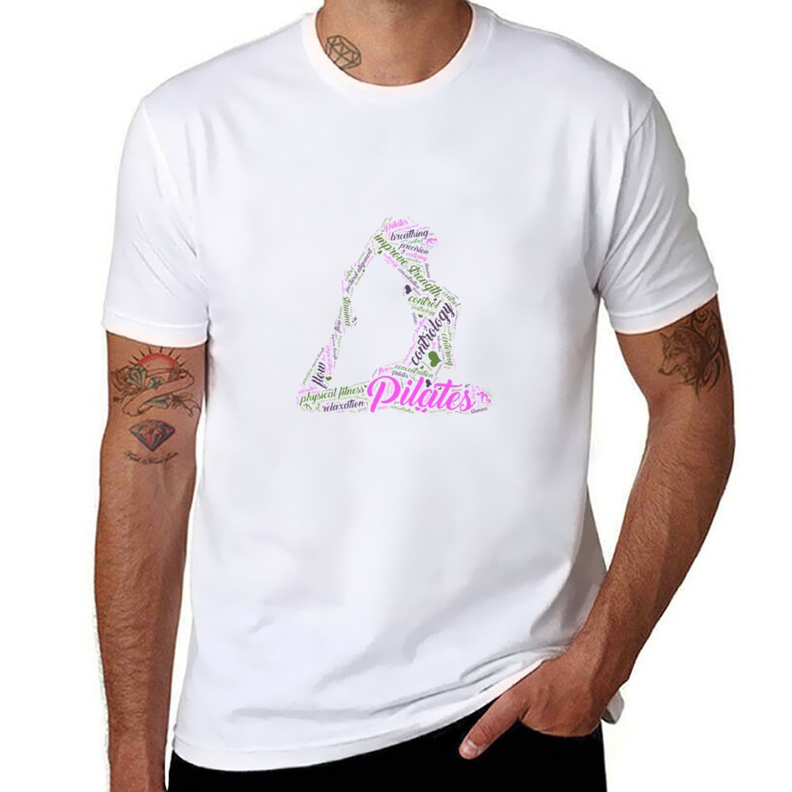 Pilates Yoga Class - Womens Fun Word Cloud en Cute