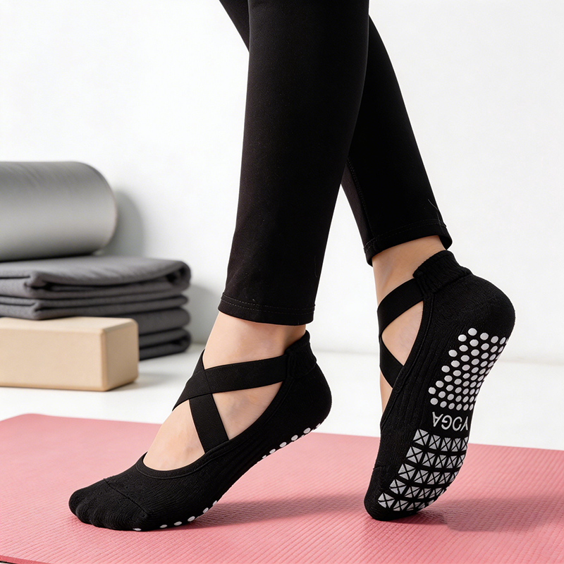 Medias Para Pilates Y Yoga - Dames antislip yogasokken siliconen binnenkatoenen bandage