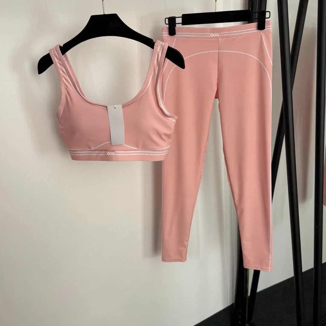 Pilates Yoga Stretching - Tanktop en broek, tweedelig ademend stretch