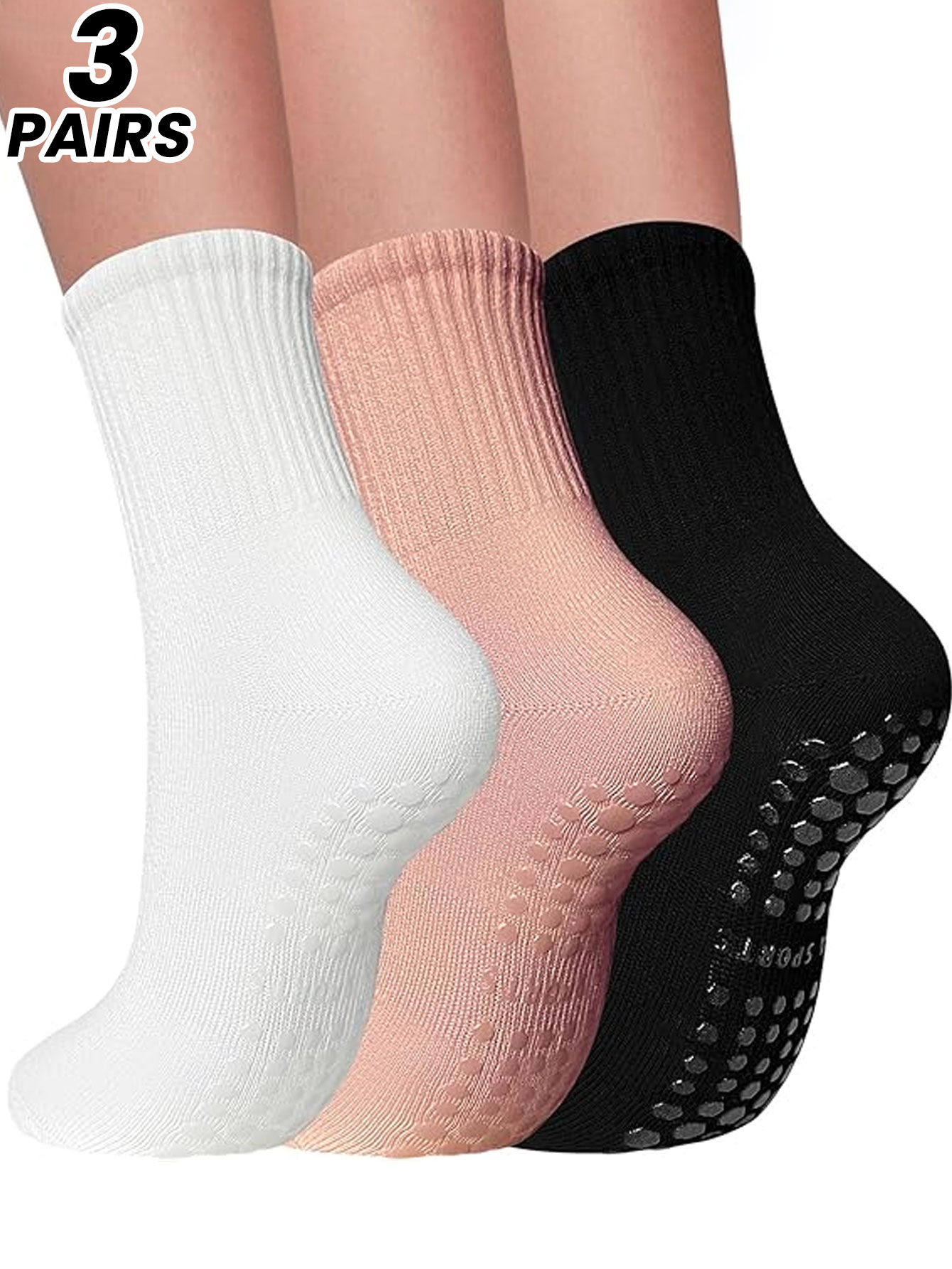Medias Para Pilates Y Yoga - 3 paar professionele yogasokken voor dames,