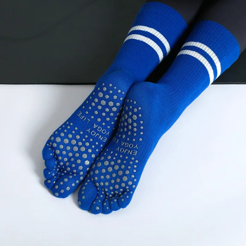 Medias Para Pilates Y Yoga - Vrouwen Ademende Yoga Sokken Mid-Tube Non-Slip