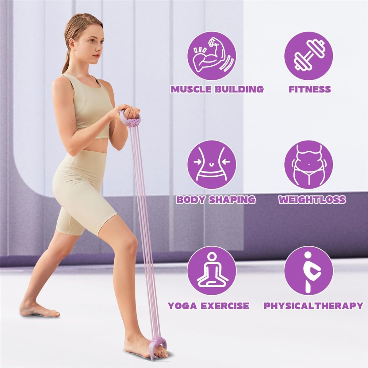 Figuur 8 weerstandsbanden voor - Pilates Yoga Stretching recensie en prijs