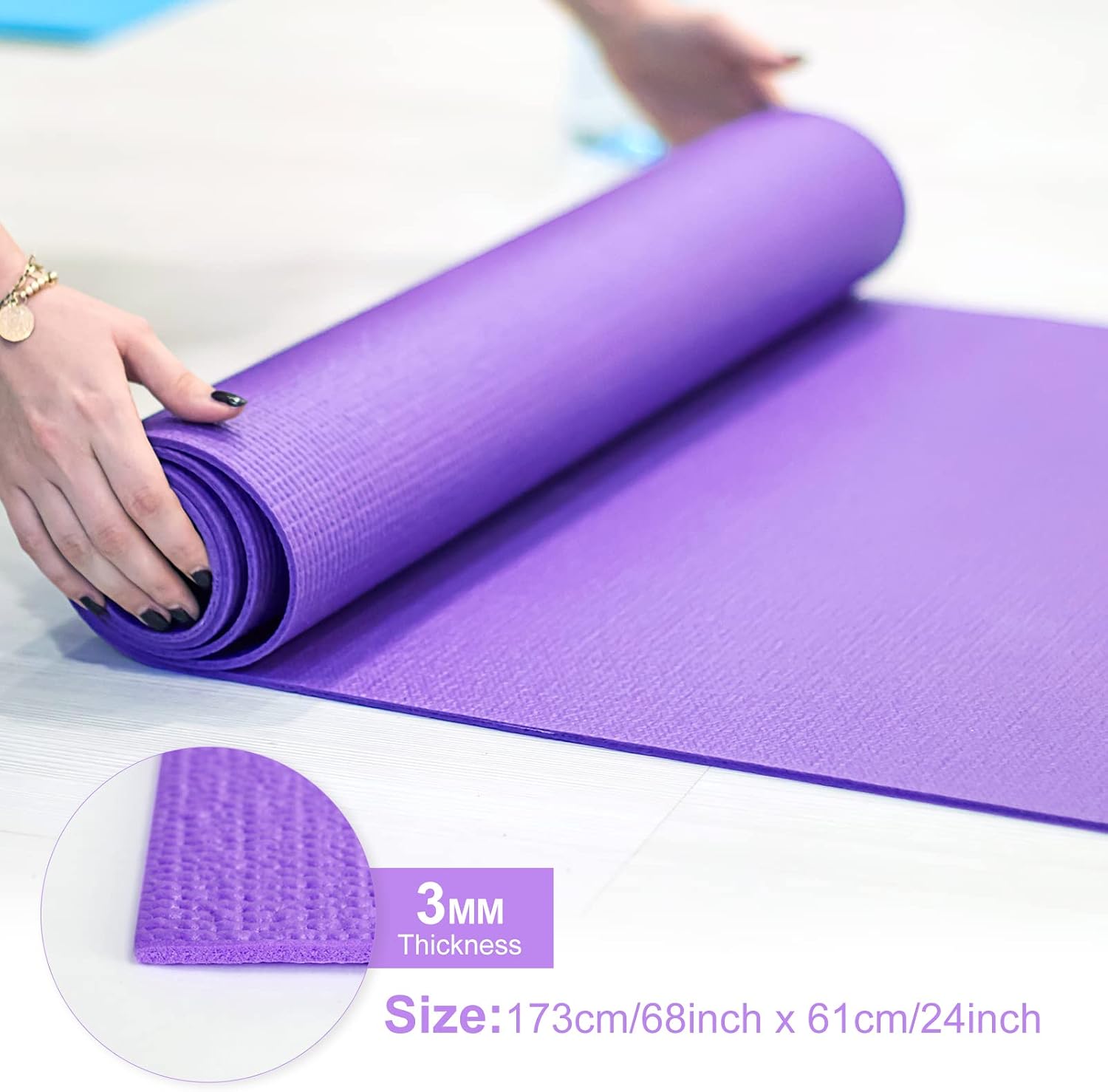 3 mm Dunne Yogamatten Lichtgew - Pilates Yoga Class recensie en prijs